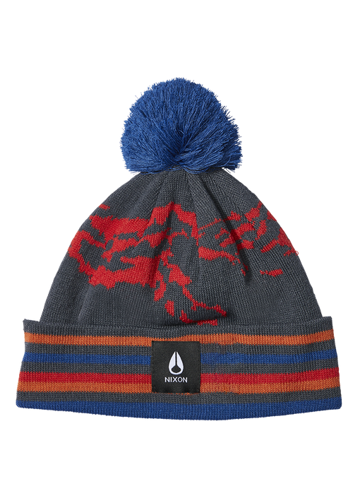 Ridge Pom Beanie - Blu navy / multicolore