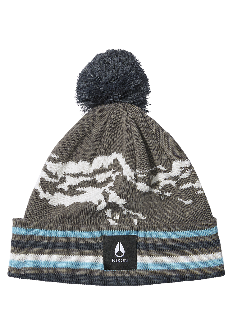 Ridge Pom Beanie - Grigio / Multicolore