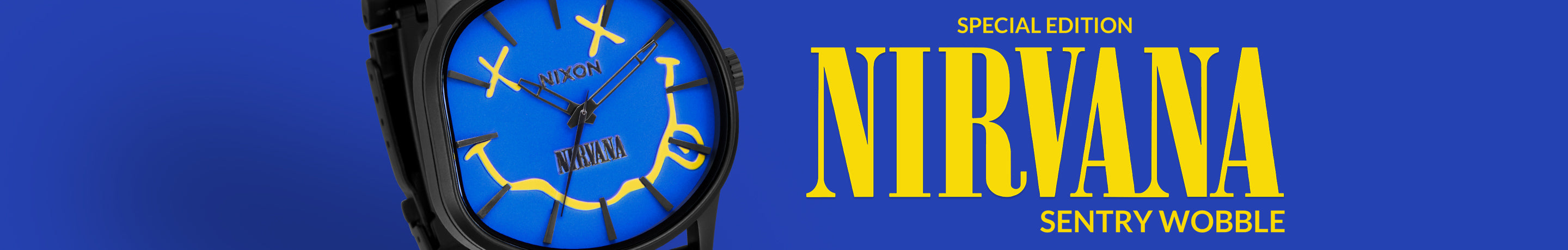 A desktop background image featuring an abstract blue "wobble" design, potentially associated with the band Nirvana.
