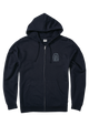 Felpa con Cappuccio e Cerniera Temple - Blu navy
