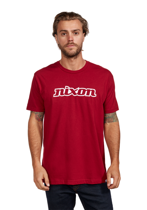 OG Script Eco-Repreve® T-Shirt - Rosso cardinale / bianco