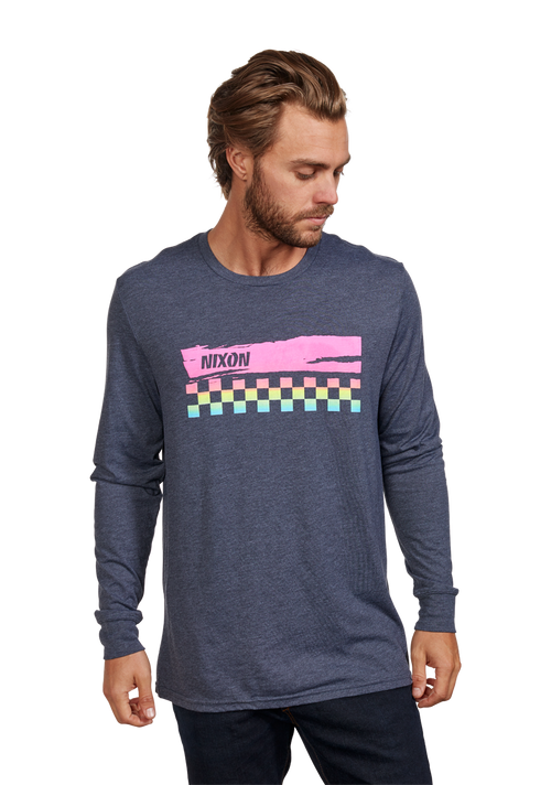 Circuit Long Sleeve Repreve® T-Shirt - Blu navy / multicolore