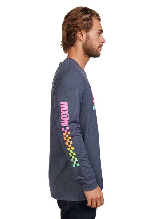 Circuit Long Sleeve Repreve® T-Shirt - Blu navy / multicolore