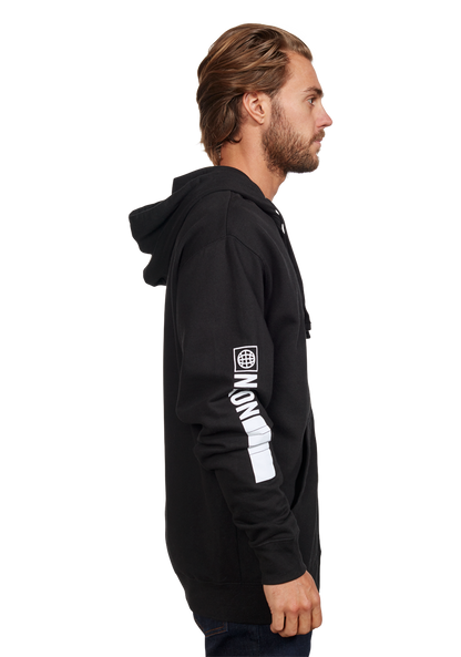 Felpa con zip Track - Nero / bianco View 4